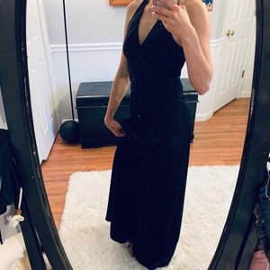 BCBGMAXAZRIA Petites Satin Evening Dress